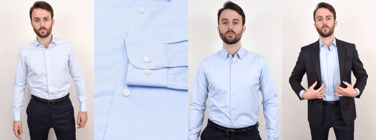 Chemises habillées GIOTHO coupe ajustée & col français ou cutaway