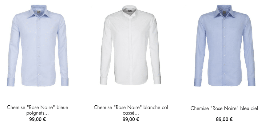 Chemise rose noire homme