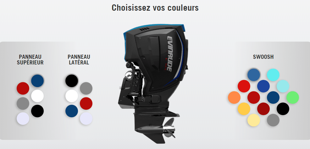 Personnalisation de votre moteur de bateau Evinrude
