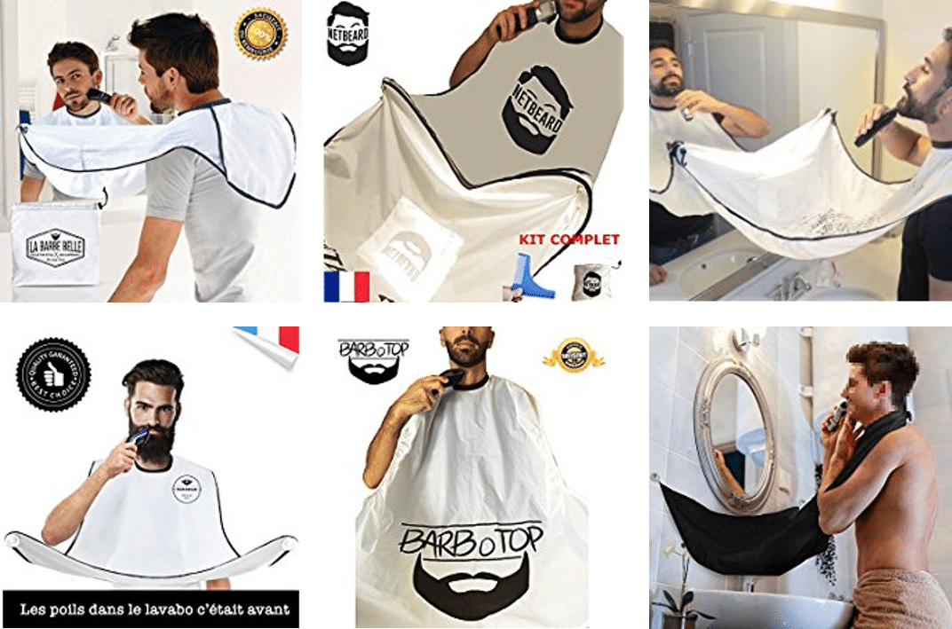 Tablier à barbe - Bavoir à barbe - Cape de barbier