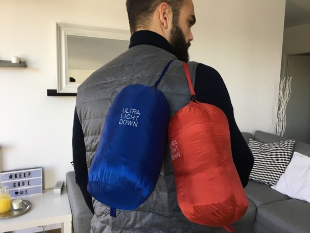 Doudounes Uniqlo qui se plient et se rangent très facilement sans leurs pochettes