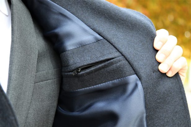 Caban Le Glazik : détail poche intérieur