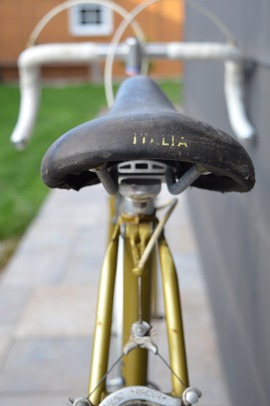 Selle Vélo Course Vintage IDEALE 58 PROFESSIONNEL - Cuir Marron - France Années 1960