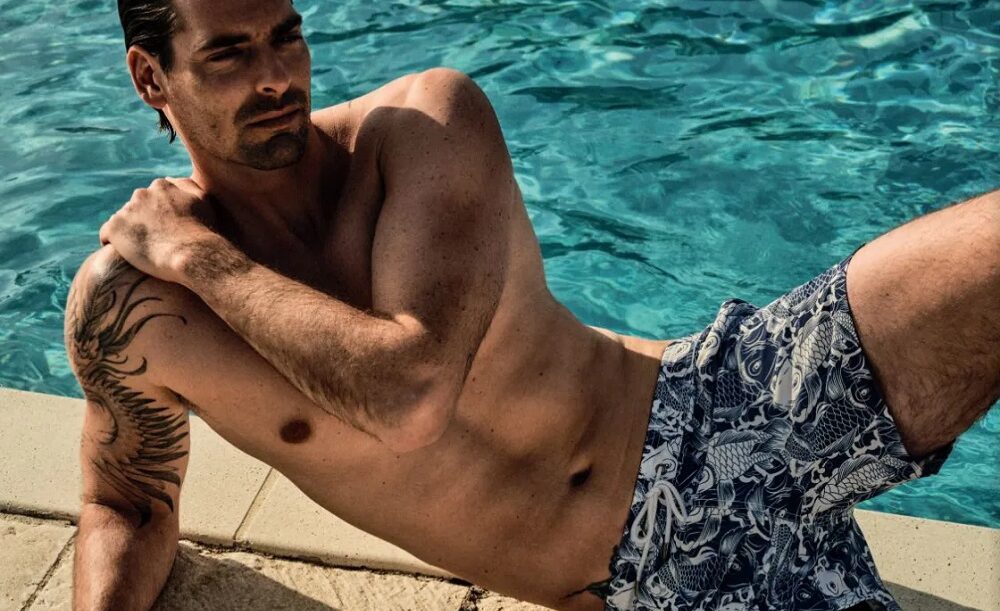 Camille Lacourt et Aubade collection sous-vêtements