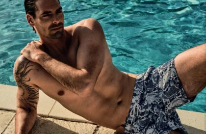 Camille Lacourt et Aubade collection sous-vêtements