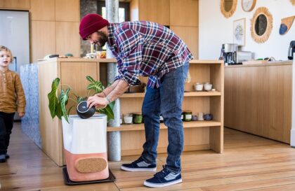 pot de fleur composteur