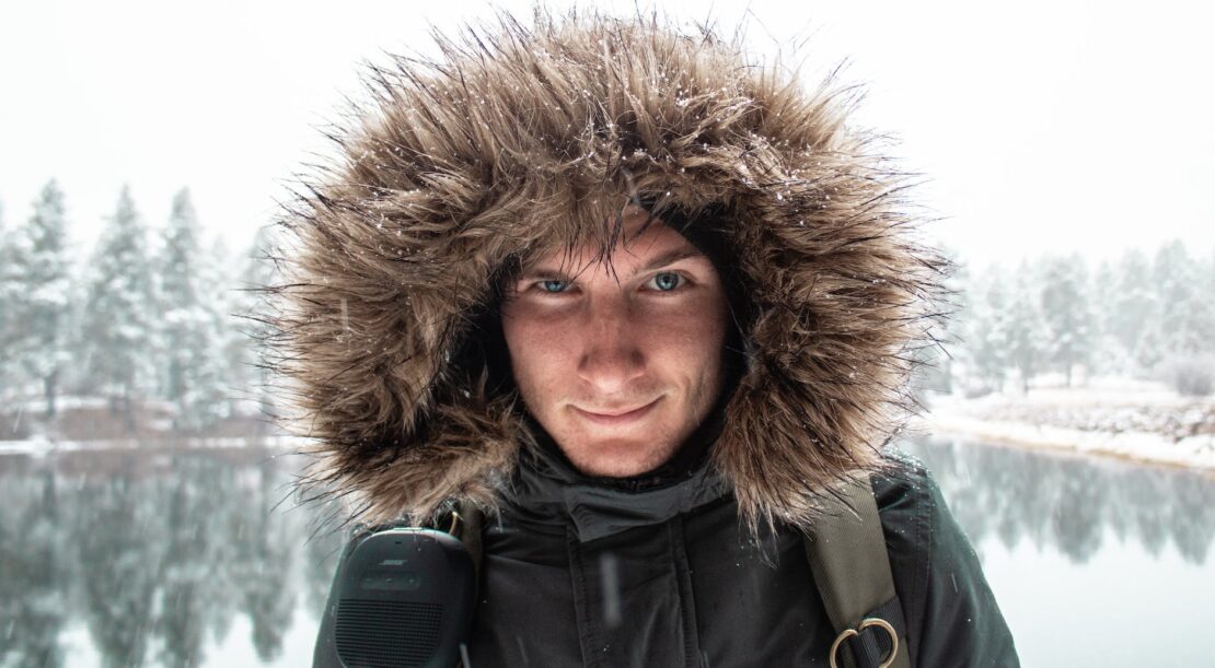 man wearing parka