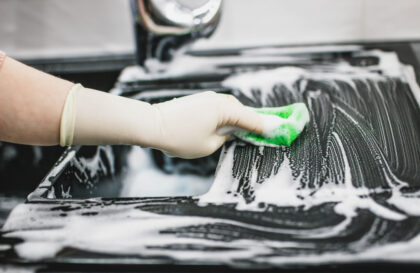 Nettoyage évier en granit