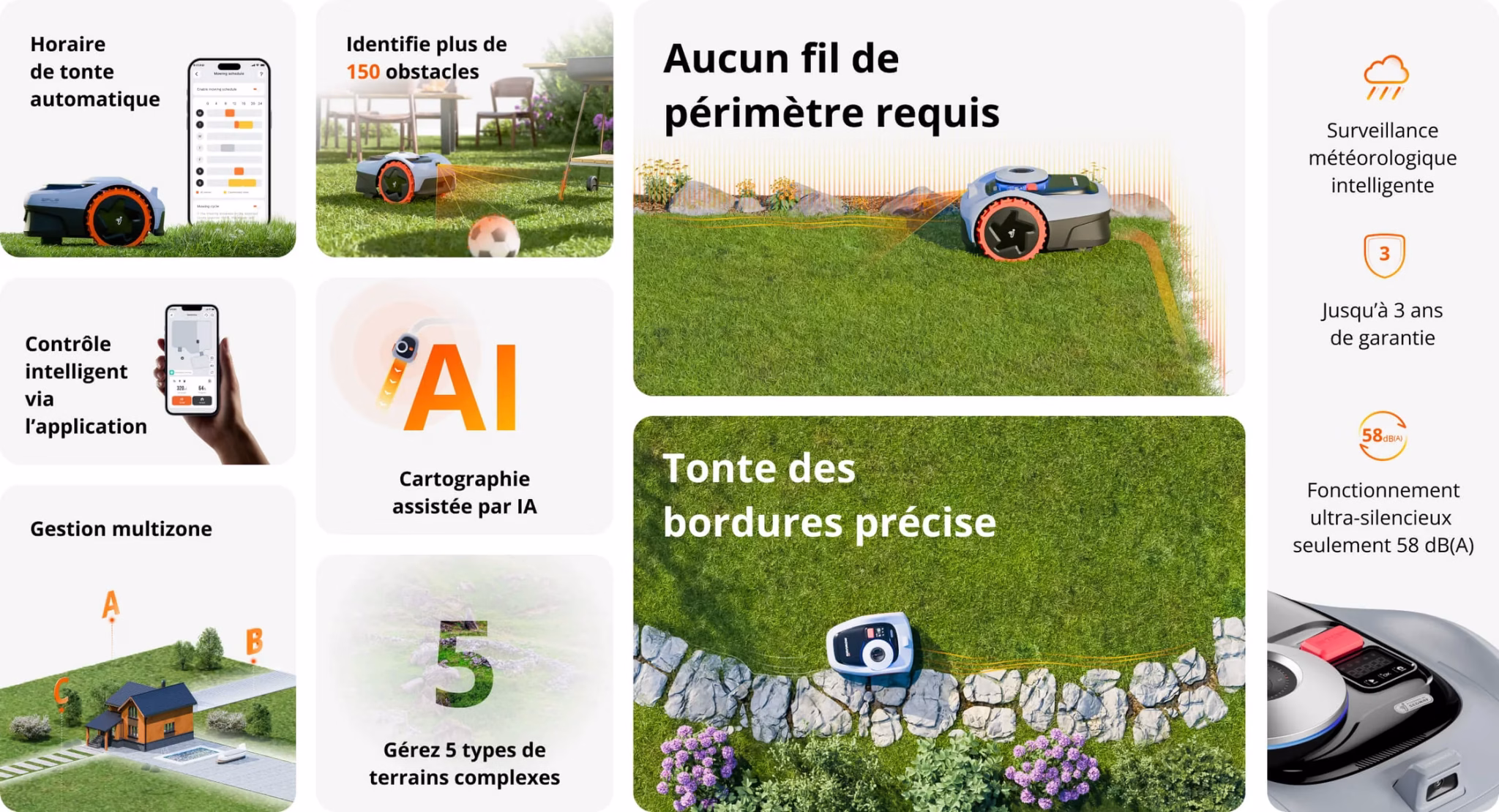 Tondeuse gazon robot NAVIMOW i105E