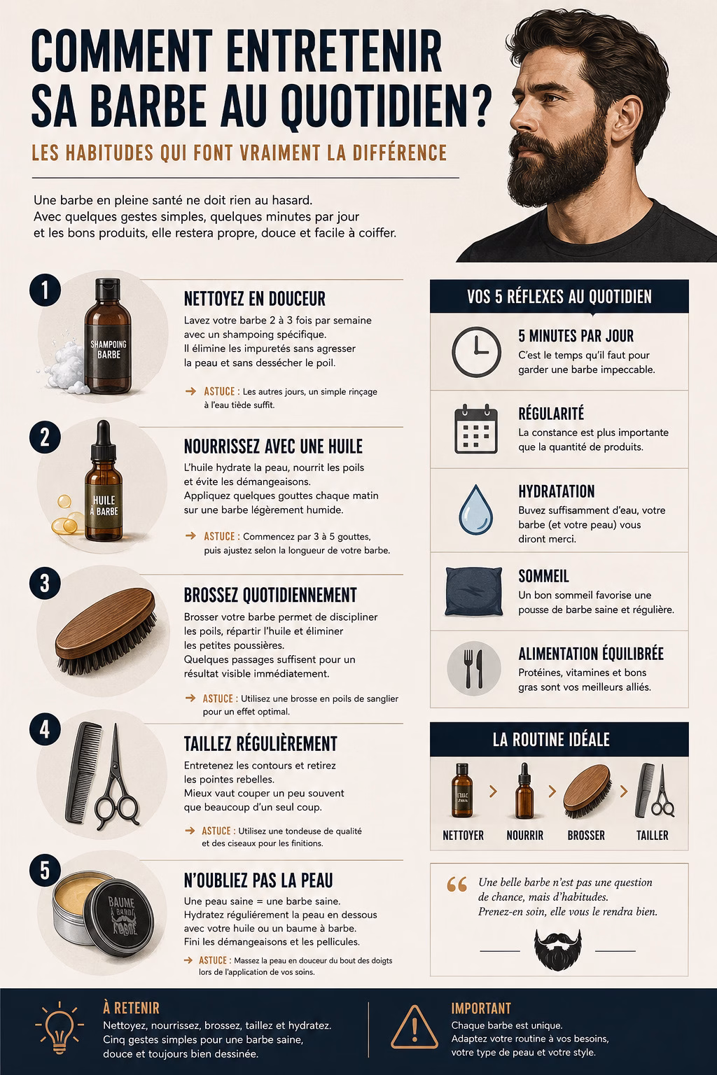 Tuto : Comment entretenir sa barbe au quotidien ?